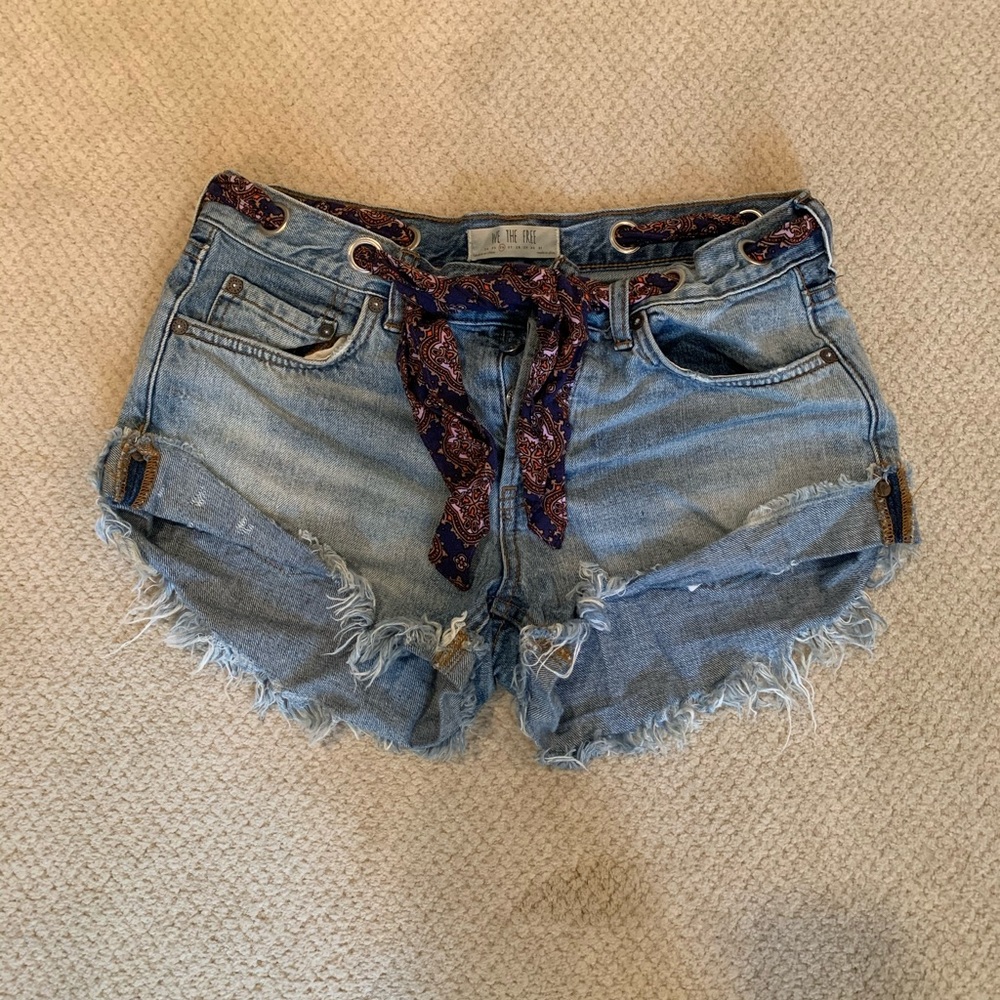 Free People Jean Shorts